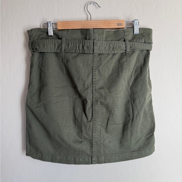 Anine Bing Aveline Mini Skirt in Army Green Utility Pull On Belted Small - Picture 4 of 7